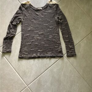 Striped Black and White Women's Top